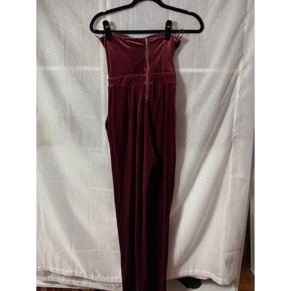 RED EXPRESS STRAPLESS VELVET PANT SUIT SIZE 00 - Picture 5 of 5